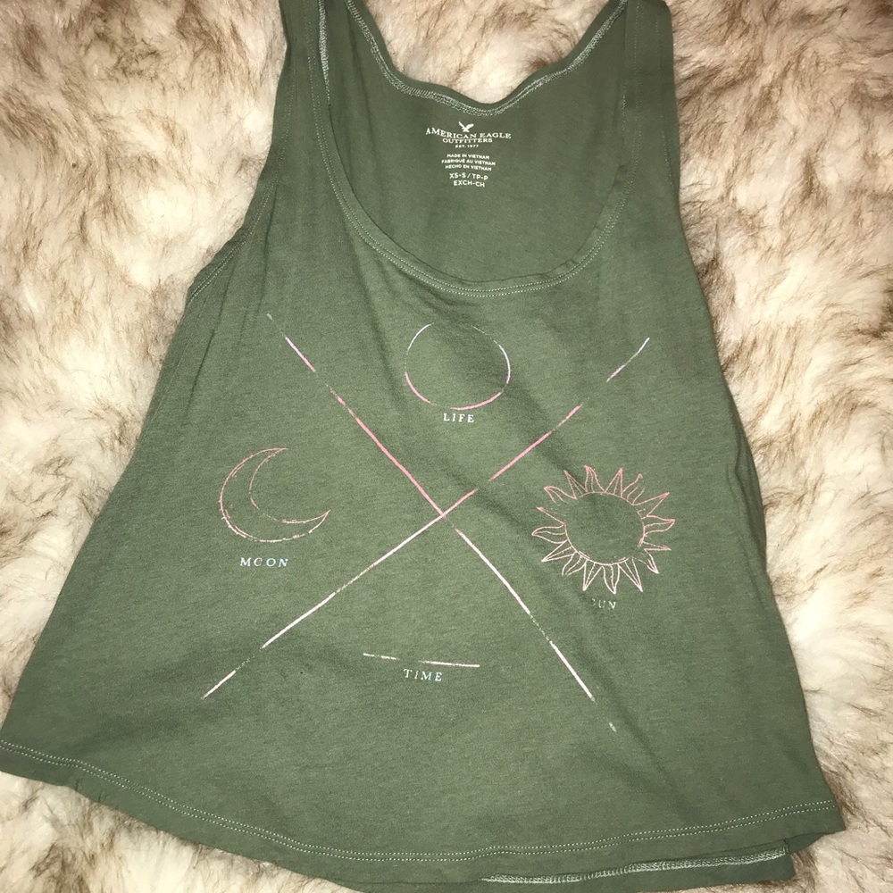 american eagle outfitters green crop top